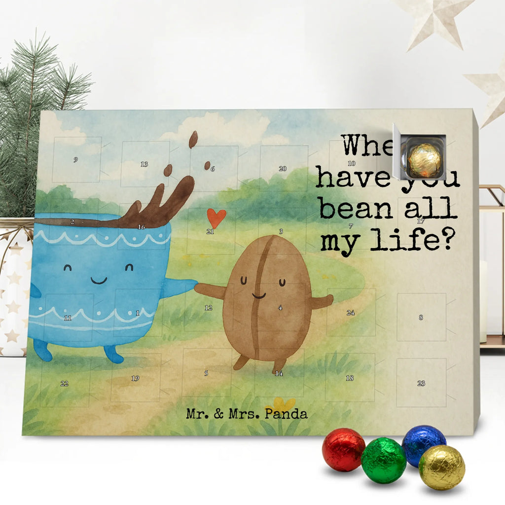 Chocolate advent calendar Coffee Bean Design card, gift ideas, gifts, small animals, cute, cute animal motives, hand drawn, funny sayings, good mood, special gifts, animal lover, satisfaction, pleasure, coffee bean