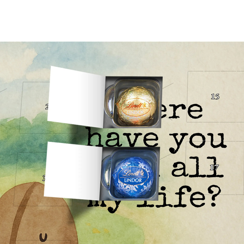 Chocolate advent calendar Coffee Bean Design card, gift ideas, gifts, small animals, cute, cute animal motives, hand drawn, funny sayings, good mood, special gifts, animal lover, satisfaction, pleasure, coffee bean