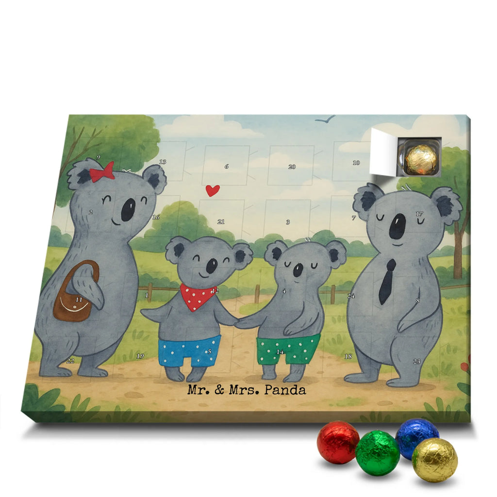 Chocolate advent calendar Koala family with two kids Design Father's Day, Mother's Day, favourite family, family time, koala family, best family, koala bear, family life