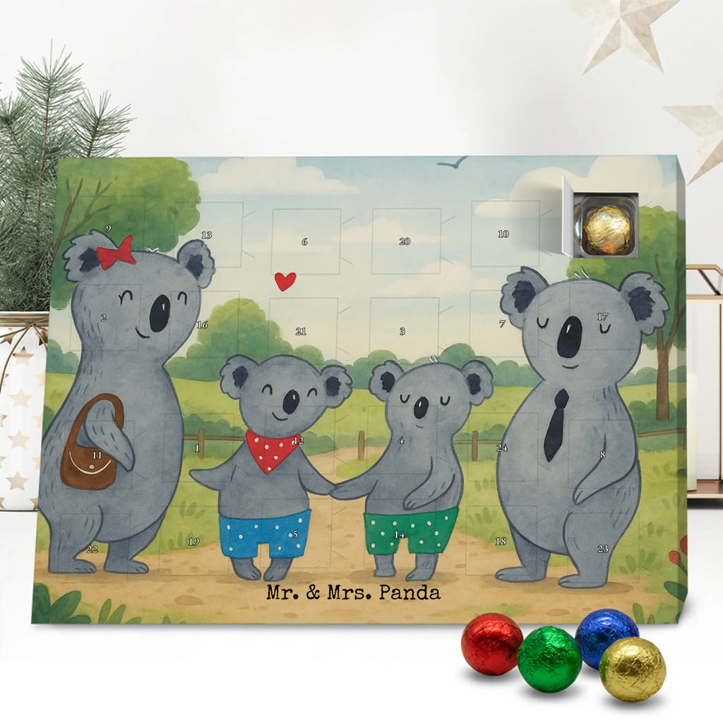 Chocolate advent calendar Koala family with two kids Design Father's Day, Mother's Day, favourite family, family time, koala family, best family, koala bear, family life
