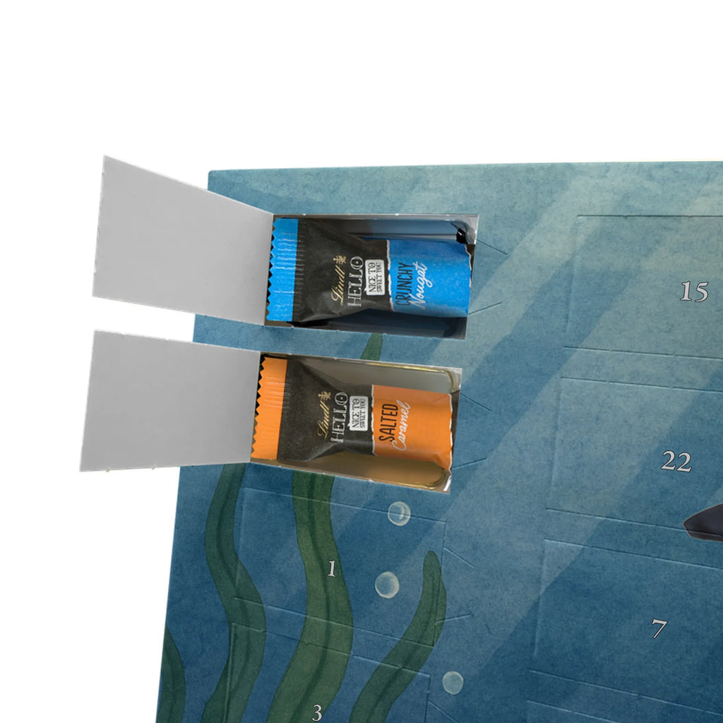 Chocolate advent calendar orca cylinder Design gift ideas, vacation, Seafood, aquatic animals, ocean, shells, corals, reef, whale, narwhal, sea urchin, lobster, platypus, manatee, crocodile, shrimp, gifts for seafood lovers, water world, underwater animals, underwater world, deep sea, seafood fans, seafood decoration, seafood posters, celebration, birthday, feast, confetti, congratulations