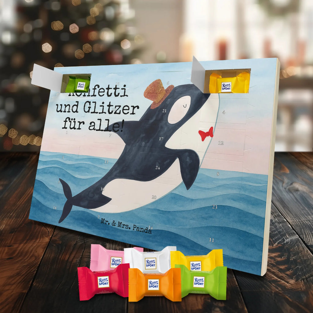 Chocolate advent calendar orca cylinder Design gift ideas, vacation, Seafood, aquatic animals, ocean, shells, corals, reef, whale, narwhal, sea urchin, lobster, platypus, manatee, crocodile, shrimp, gifts for seafood lovers, water world, underwater animals, underwater world, deep sea, seafood fans, seafood decoration, seafood posters, celebration, birthday, feast, confetti, congratulations