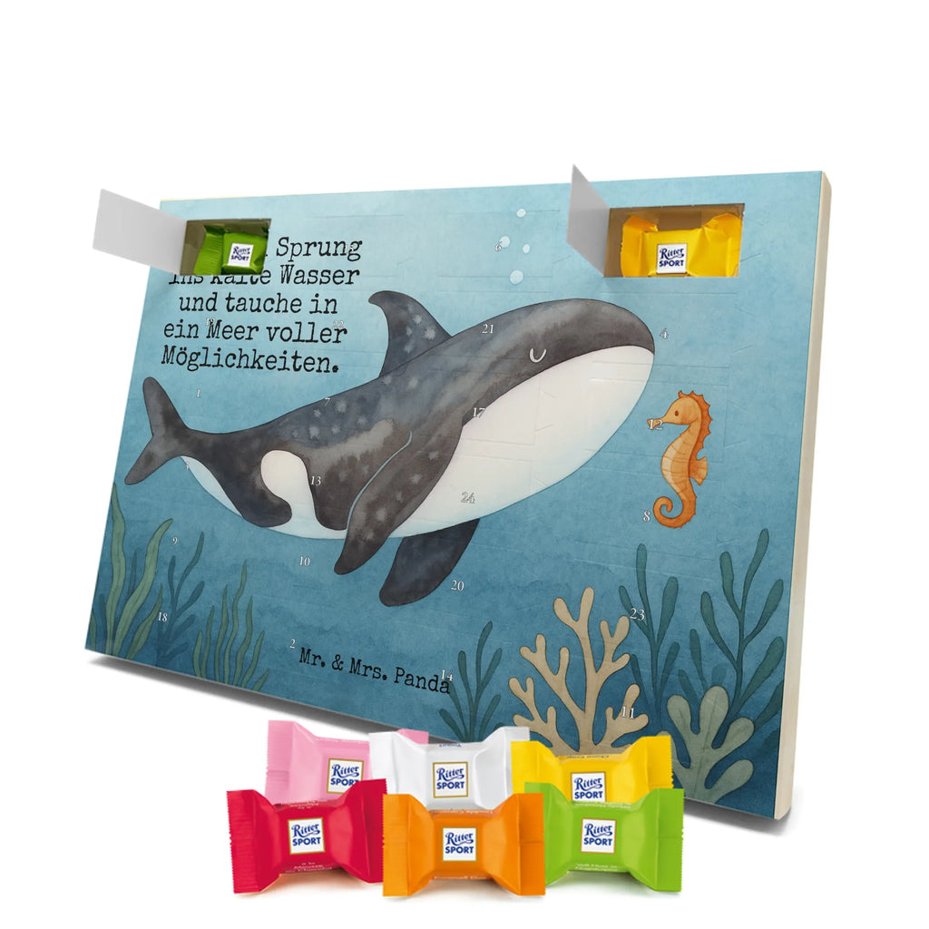 Chocolate advent calendar Orca Design gift ideas, vacation, Seafood, aquatic animals, ocean, shells, corals, reef, whale, narwhal, sea urchin, lobster, platypus, manatee, crocodile, shrimp, gifts for seafood lovers, water world, underwater animals, underwater world, deep sea, seafood fans, seafood decoration, seafood posters, killer whale, self-love, work, new start, opportunities