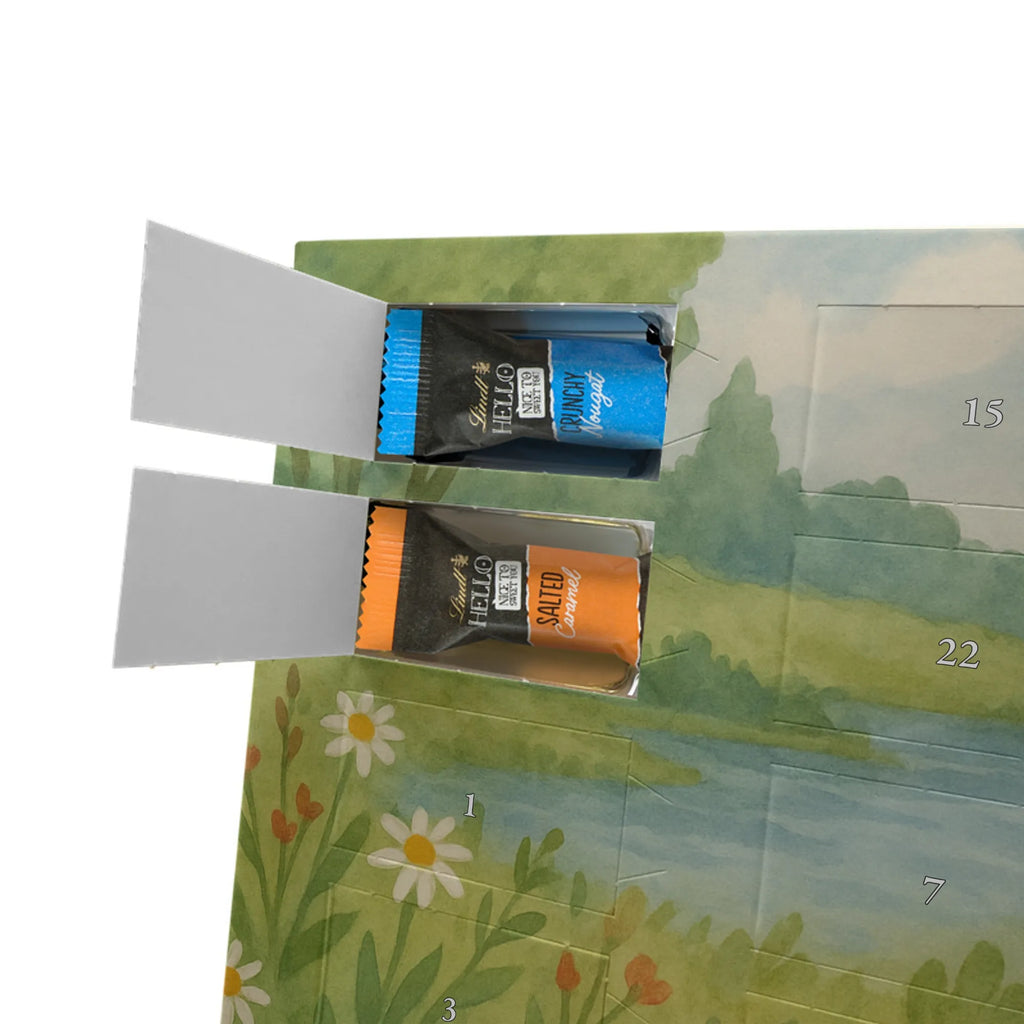 Chocolate advent calendar otter Bunch of flowers Design animal lover, marten, sea otter, European otter, water mammal, aquatic animal, baby otter, predator, water, otter gifts, gift ideas for animal lovers, animal, mammal, water animal, gifts for people in love, Otter Sea Otter Lake Otter