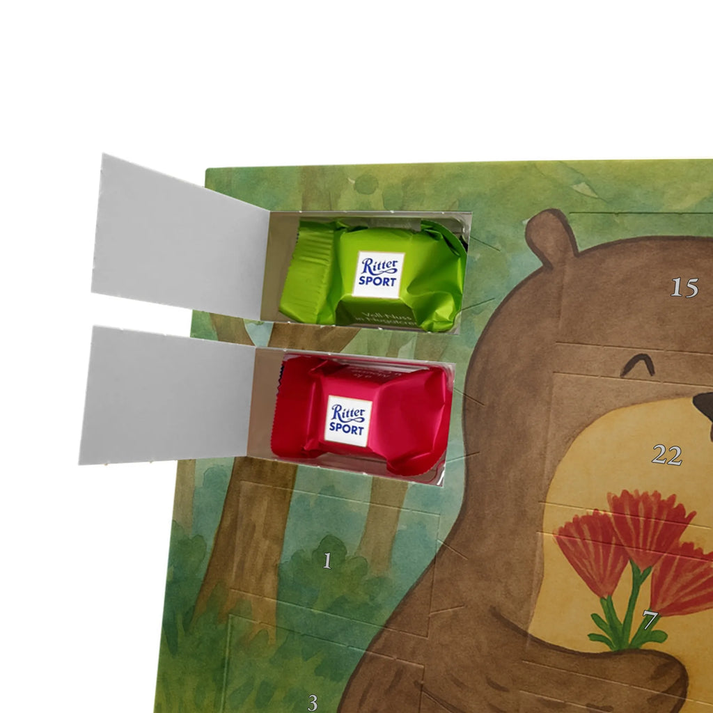 Chocolate advent calendar otter Bunch of flowers Design animal lover, marten, sea otter, European otter, water mammal, aquatic animal, baby otter, predator, water, otter gifts, gift ideas for animal lovers, animal, mammal, water animal, gifts for people in love, Otter Sea Otter Lake Otter