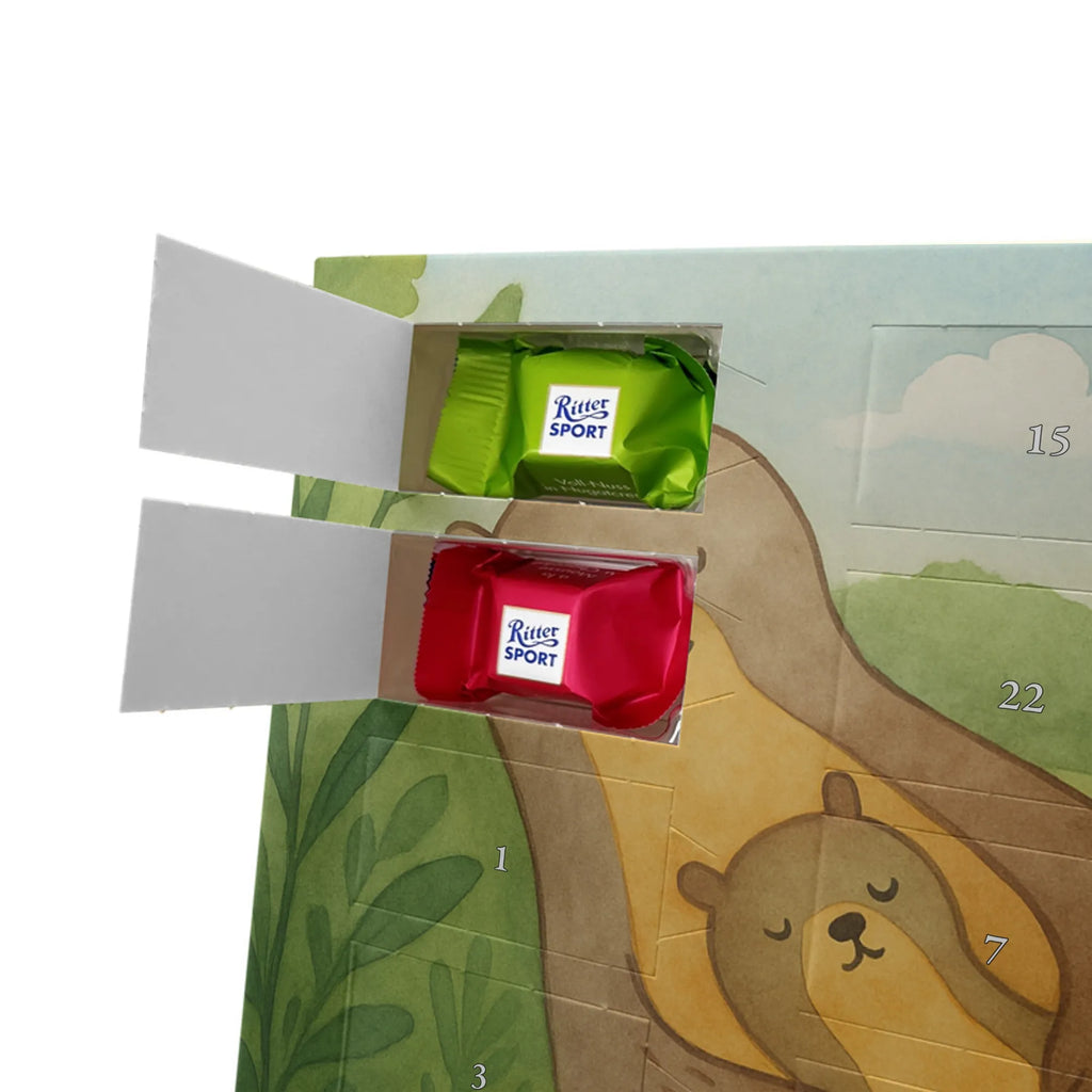 Chocolate advent calendar otter child Design animal lover, marten, sea otter, European otter, water mammal, aquatic animal, baby otter, predator, water, otter gifts, gift ideas for animal lovers, animal, mammal, water animal, gifts for people in love, Otter Sea Otter Lake Otter