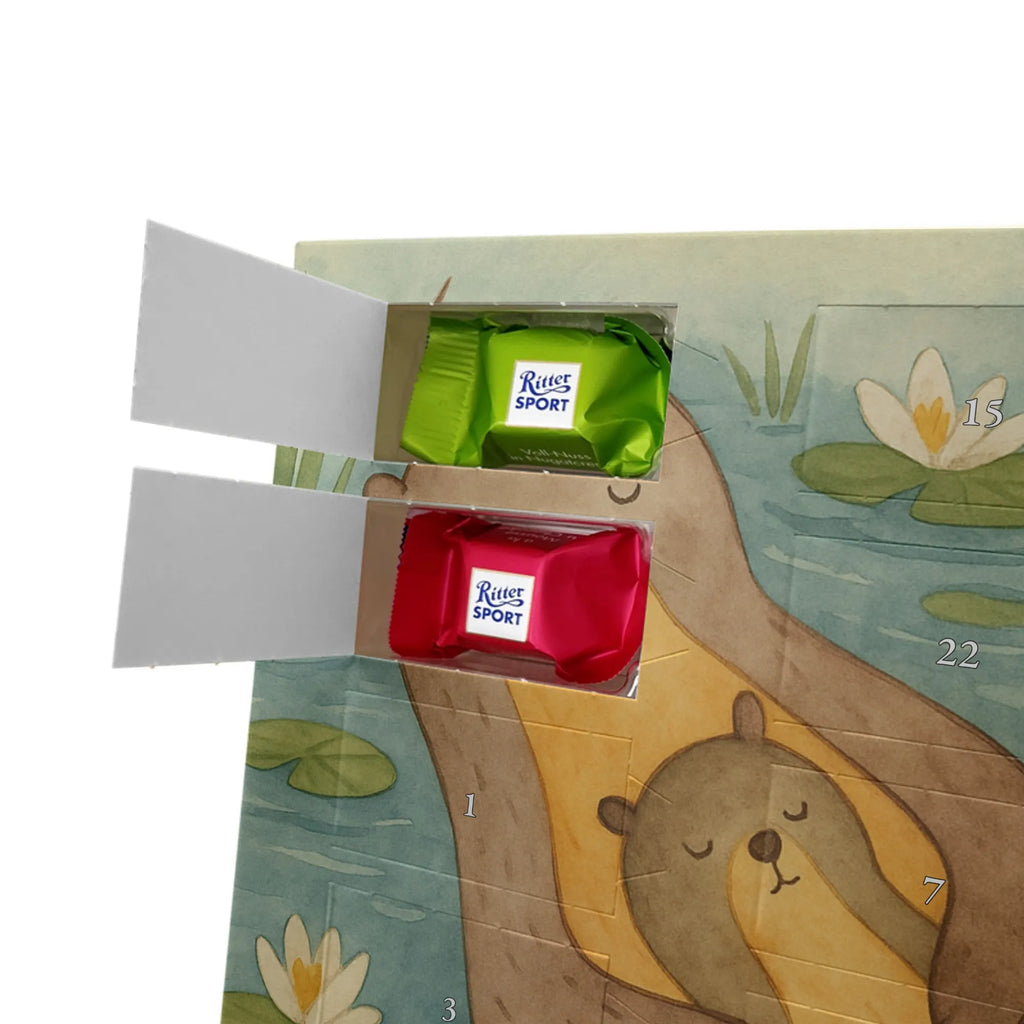 Chocolate advent calendar otter child Design animal lover, marten, sea otter, European otter, water mammal, aquatic animal, baby otter, predator, water, otter gifts, gift ideas for animal lovers, animal, mammal, water animal, gifts for people in love, Otter Sea Otter Lake Otter