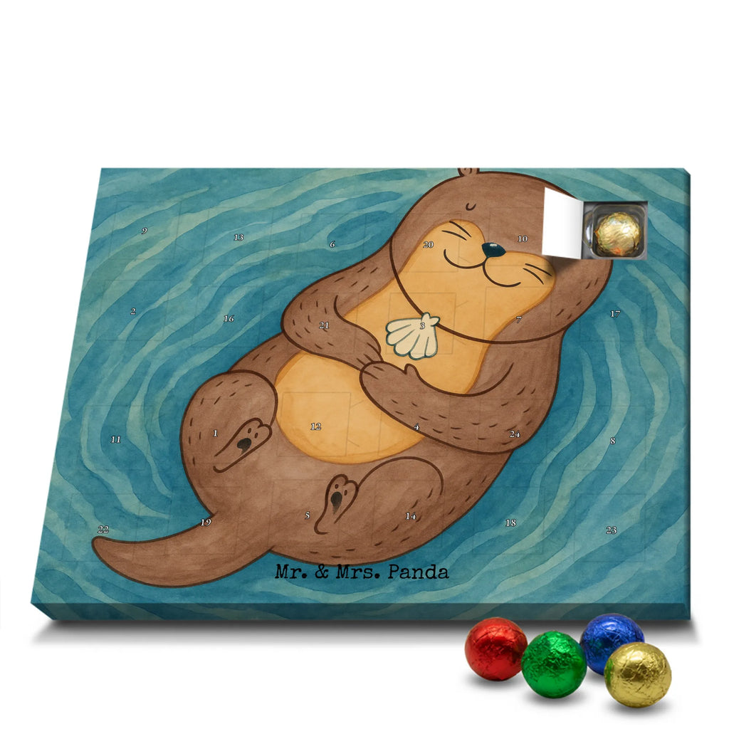Chocolate advent calendar otter shell Design animal lover, marten, sea otter, European otter, water mammal, aquatic animal, baby otter, predator, water, otter gifts, gift ideas for animal lovers, animal, mammal, water animal, gifts for people in love, daydreaming, otter love, dreaming, brooding