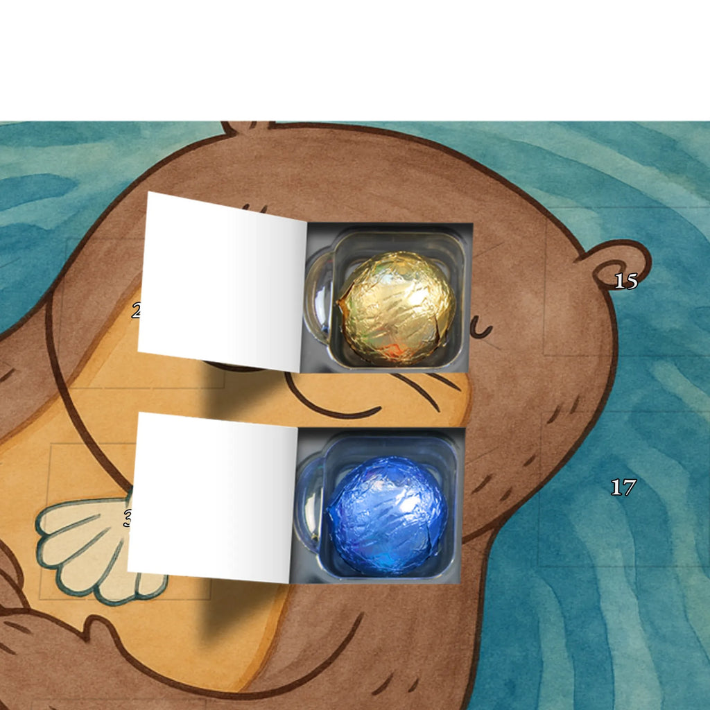 Chocolate advent calendar otter shell Design animal lover, marten, sea otter, European otter, water mammal, aquatic animal, baby otter, predator, water, otter gifts, gift ideas for animal lovers, animal, mammal, water animal, gifts for people in love, daydreaming, otter love, dreaming, brooding