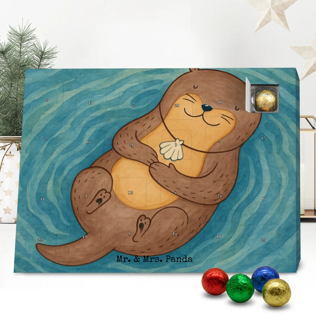 Chocolate advent calendar otter shell Design animal lover, marten, sea otter, European otter, water mammal, aquatic animal, baby otter, predator, water, otter gifts, gift ideas for animal lovers, animal, mammal, water animal, gifts for people in love, daydreaming, otter love, dreaming, brooding