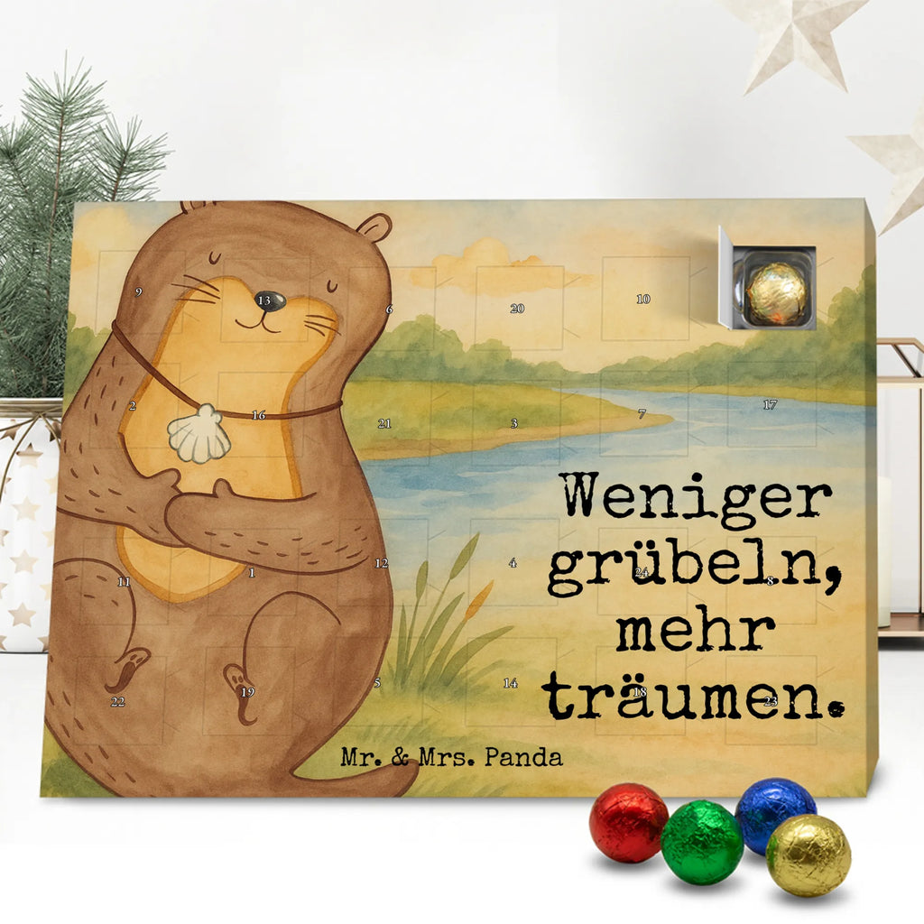 Chocolate advent calendar otter shell Design animal lover, marten, sea otter, European otter, water mammal, aquatic animal, baby otter, predator, water, otter gifts, gift ideas for animal lovers, animal, mammal, water animal, gifts for people in love, daydreaming, otter love, dreaming, brooding