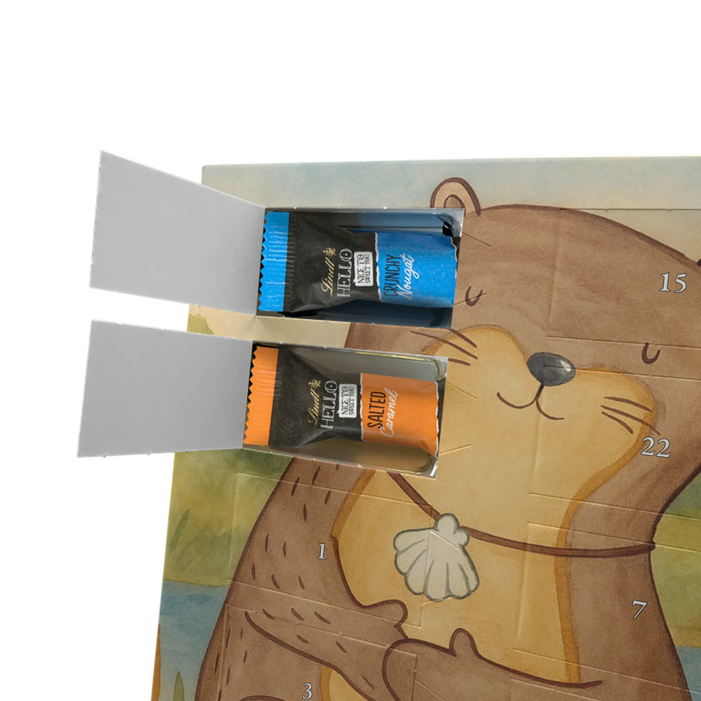 Chocolate advent calendar otter shell Design animal lover, marten, sea otter, European otter, water mammal, aquatic animal, baby otter, predator, water, otter gifts, gift ideas for animal lovers, animal, mammal, water animal, gifts for people in love, daydreaming, otter love, dreaming, brooding