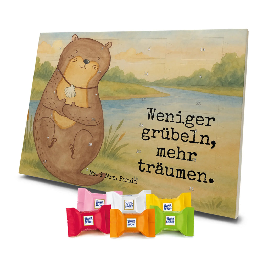 Chocolate advent calendar otter shell Design animal lover, marten, sea otter, European otter, water mammal, aquatic animal, baby otter, predator, water, otter gifts, gift ideas for animal lovers, animal, mammal, water animal, gifts for people in love, daydreaming, otter love, dreaming, brooding