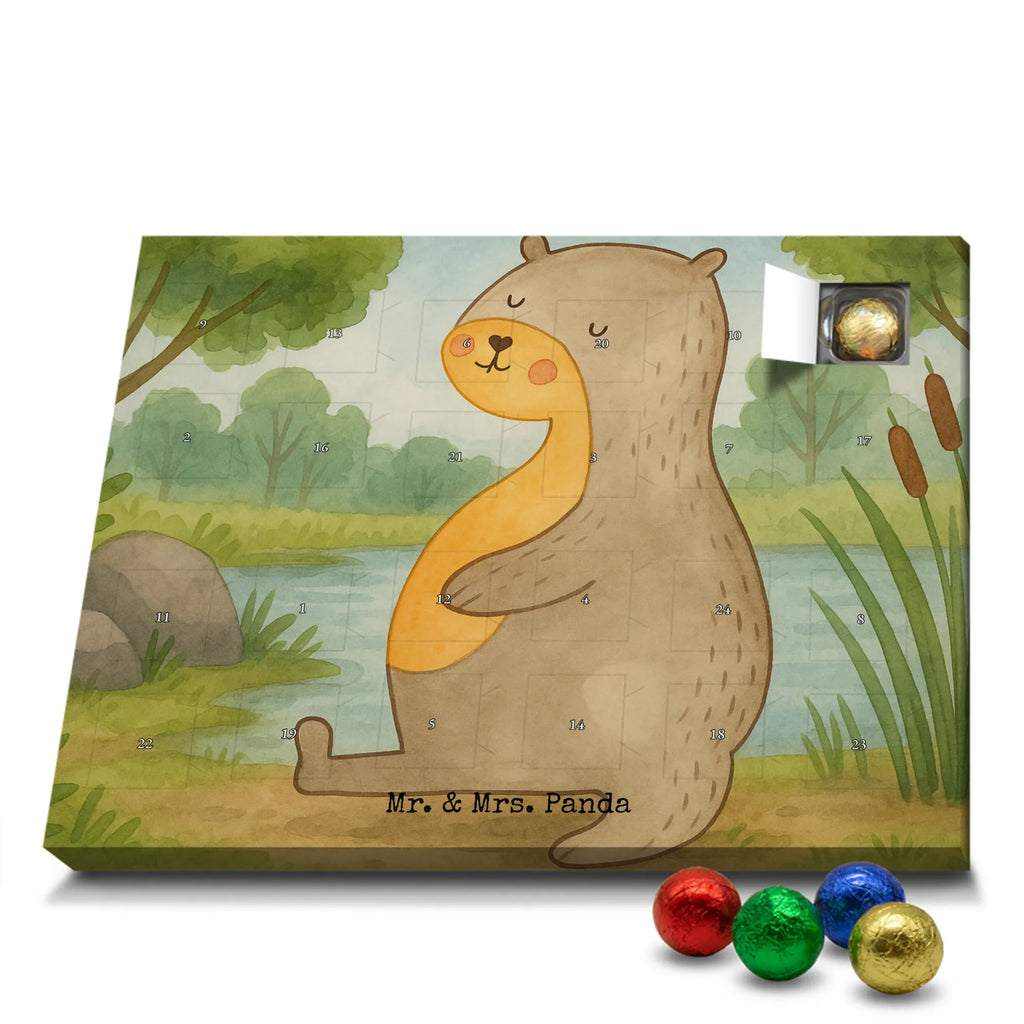 Chocolate advent calendar otter Belly Design animal lover, marten, sea otter, European otter, water mammal, aquatic animal, baby otter, predator, water, otter gifts, gift ideas for animal lovers, animal, mammal, water animal, gifts for people in love, Otter Sea Otter Lake Otter