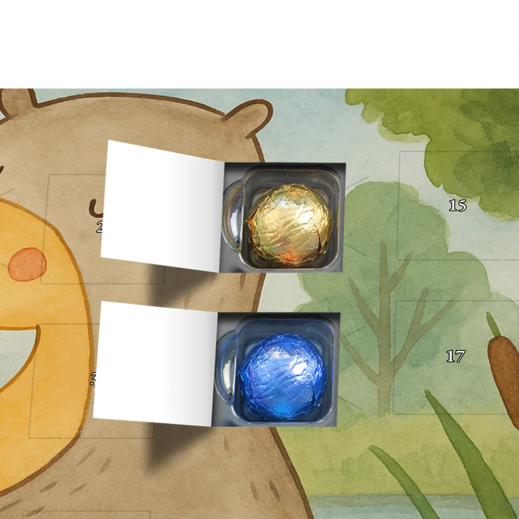 Chocolate advent calendar otter Belly Design animal lover, marten, sea otter, European otter, water mammal, aquatic animal, baby otter, predator, water, otter gifts, gift ideas for animal lovers, animal, mammal, water animal, gifts for people in love, Otter Sea Otter Lake Otter