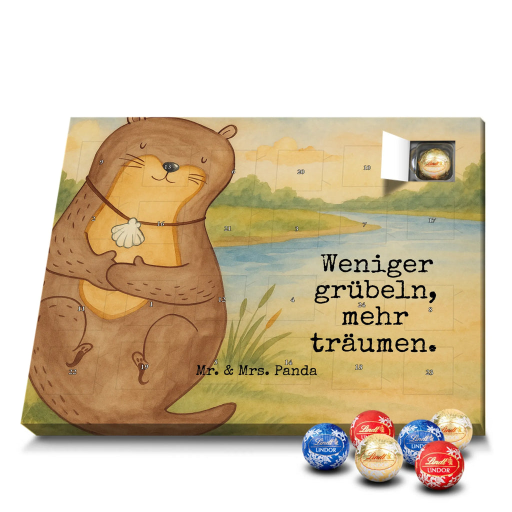 Chocolate advent calendar otter shell Design animal lover, marten, sea otter, European otter, water mammal, aquatic animal, baby otter, predator, water, otter gifts, gift ideas for animal lovers, animal, mammal, water animal, gifts for people in love, daydreaming, otter love, dreaming, brooding