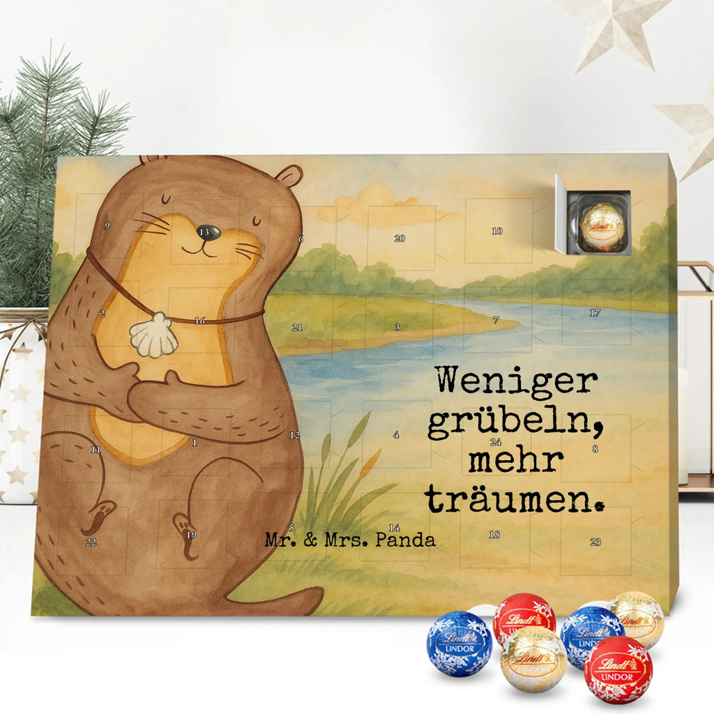 Chocolate advent calendar otter shell Design animal lover, marten, sea otter, European otter, water mammal, aquatic animal, baby otter, predator, water, otter gifts, gift ideas for animal lovers, animal, mammal, water animal, gifts for people in love, daydreaming, otter love, dreaming, brooding