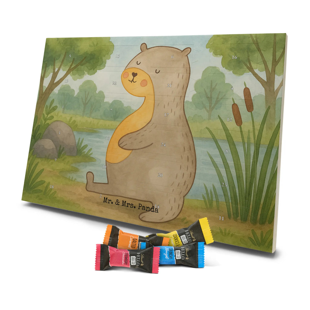 Chocolate advent calendar otter Belly Design animal lover, marten, sea otter, European otter, water mammal, aquatic animal, baby otter, predator, water, otter gifts, gift ideas for animal lovers, animal, mammal, water animal, gifts for people in love, Otter Sea Otter Lake Otter