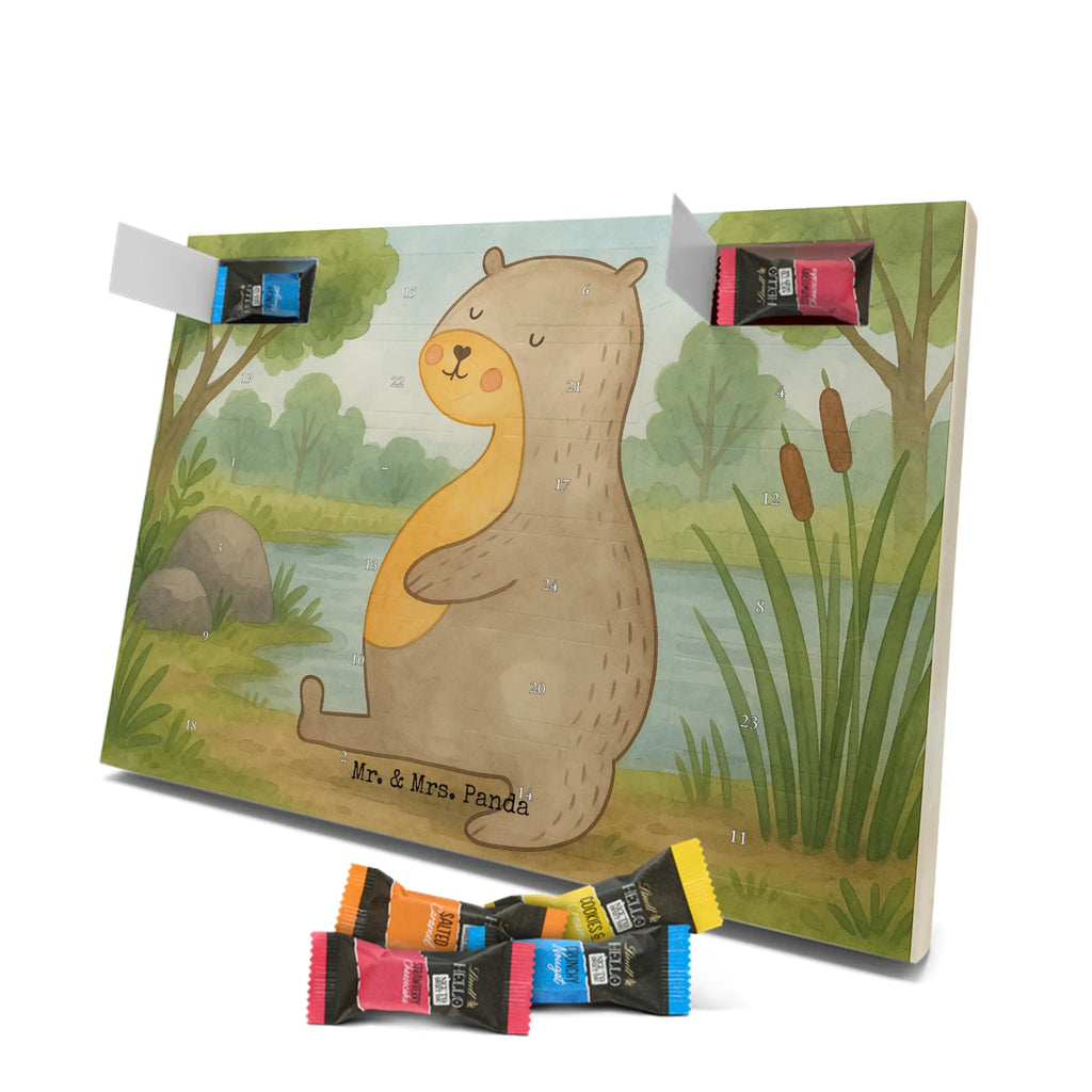 Chocolate advent calendar otter Belly Design animal lover, marten, sea otter, European otter, water mammal, aquatic animal, baby otter, predator, water, otter gifts, gift ideas for animal lovers, animal, mammal, water animal, gifts for people in love, Otter Sea Otter Lake Otter