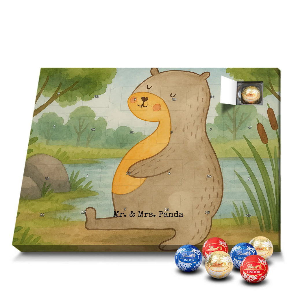 Chocolate advent calendar otter Belly Design animal lover, marten, sea otter, European otter, water mammal, aquatic animal, baby otter, predator, water, otter gifts, gift ideas for animal lovers, animal, mammal, water animal, gifts for people in love, Otter Sea Otter Lake Otter