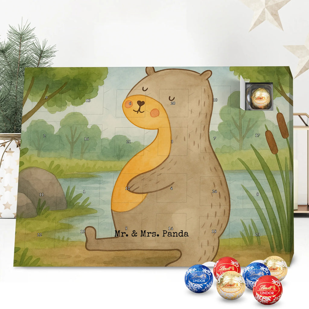 Chocolate advent calendar otter Belly Design animal lover, marten, sea otter, European otter, water mammal, aquatic animal, baby otter, predator, water, otter gifts, gift ideas for animal lovers, animal, mammal, water animal, gifts for people in love, Otter Sea Otter Lake Otter