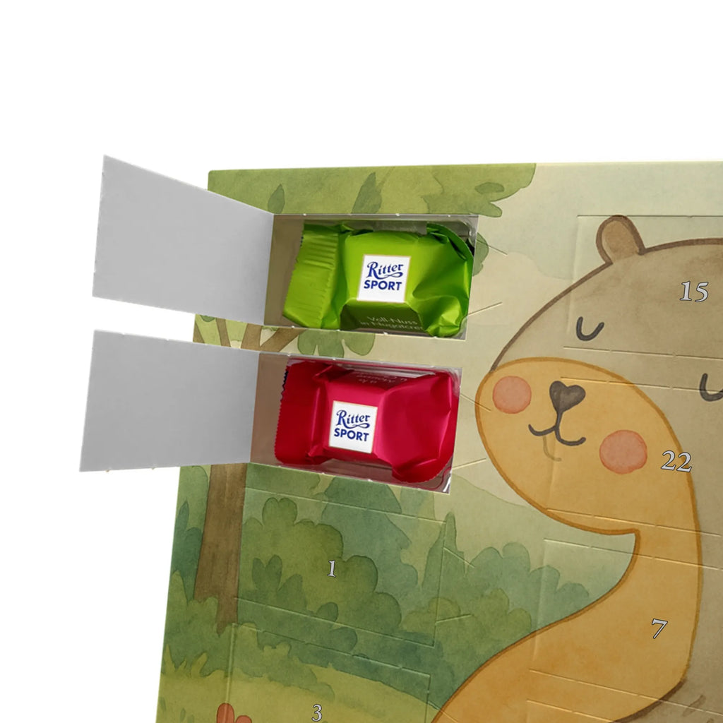 Chocolate advent calendar otter Belly Design animal lover, marten, sea otter, European otter, water mammal, aquatic animal, baby otter, predator, water, otter gifts, gift ideas for animal lovers, animal, mammal, water animal, gifts for people in love, Otter Sea Otter Lake Otter