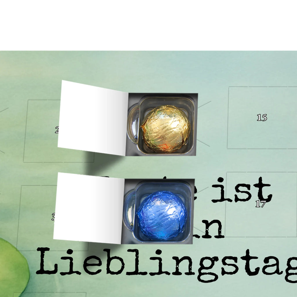 Chocolate advent calendar otter Water Lily Design animal lover, marten, sea otter, European otter, water mammal, aquatic animal, baby otter, predator, water, otter gifts, gift ideas for animal lovers, animal, mammal, water animal, gifts for people in love