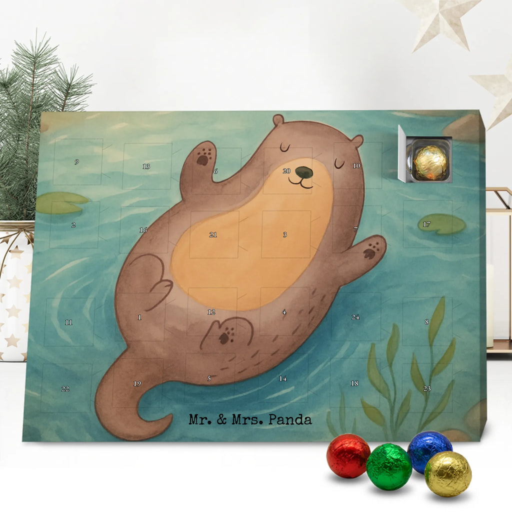 Chocolate advent calendar otter Embrace Design water animal, marten, water, sea otter, predator, baby otter, European otter, animal lover, aquatic animal, water mammal, mammal, animal, gift ideas for animal lovers, gifts for people in love, otter gifts, Otter Sea Otter Lake Otter