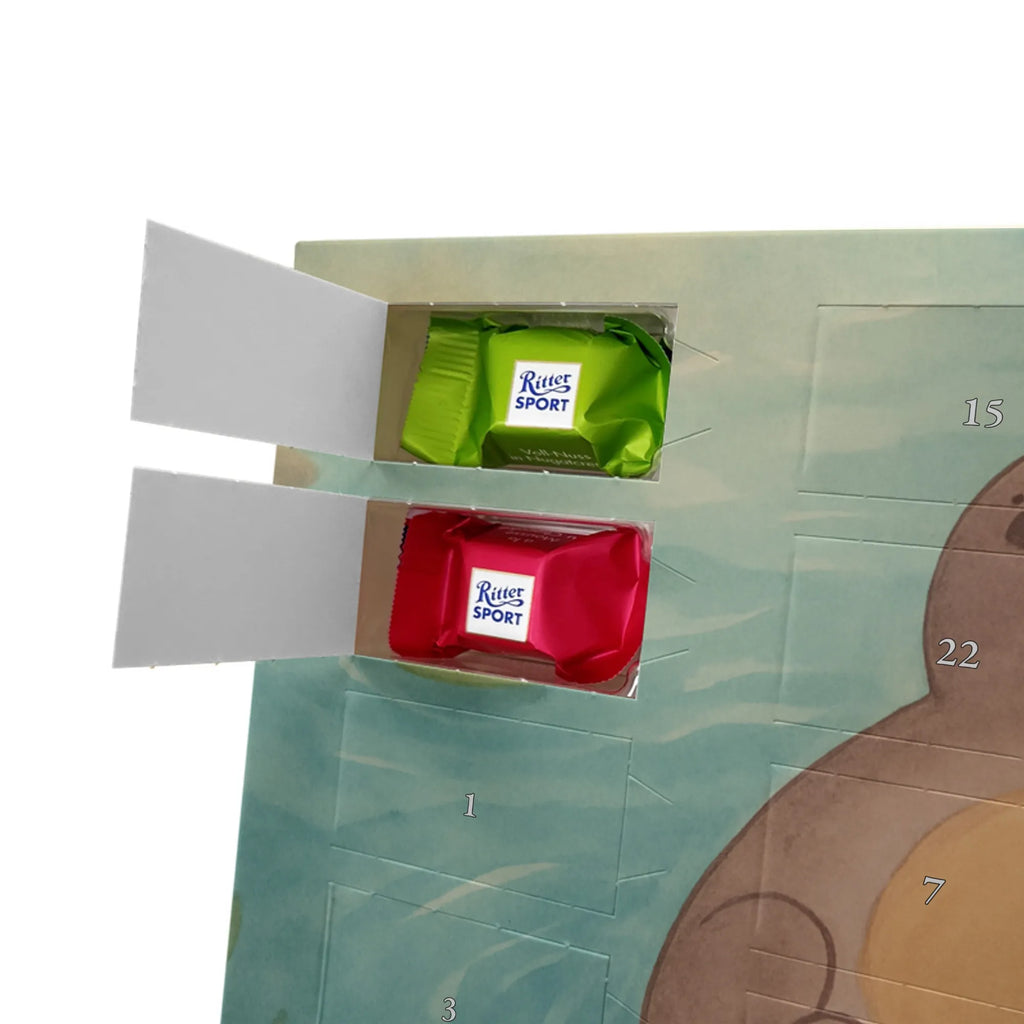 Chocolate advent calendar otter Embrace Design water animal, marten, water, sea otter, predator, baby otter, European otter, animal lover, aquatic animal, water mammal, mammal, animal, gift ideas for animal lovers, gifts for people in love, otter gifts, Otter Sea Otter Lake Otter