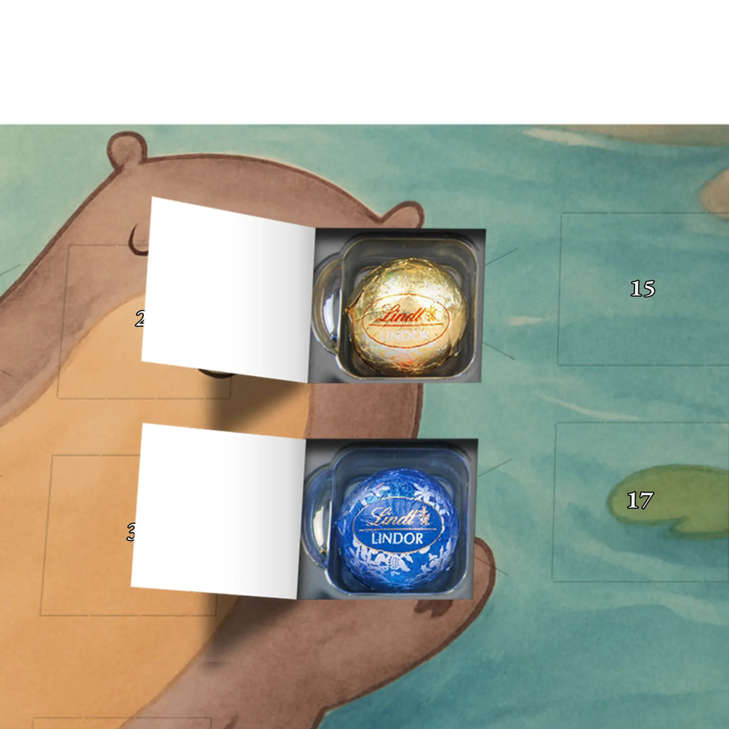 Chocolate advent calendar otter Embrace Design water animal, marten, water, sea otter, predator, baby otter, European otter, animal lover, aquatic animal, water mammal, mammal, animal, gift ideas for animal lovers, gifts for people in love, otter gifts, Otter Sea Otter Lake Otter