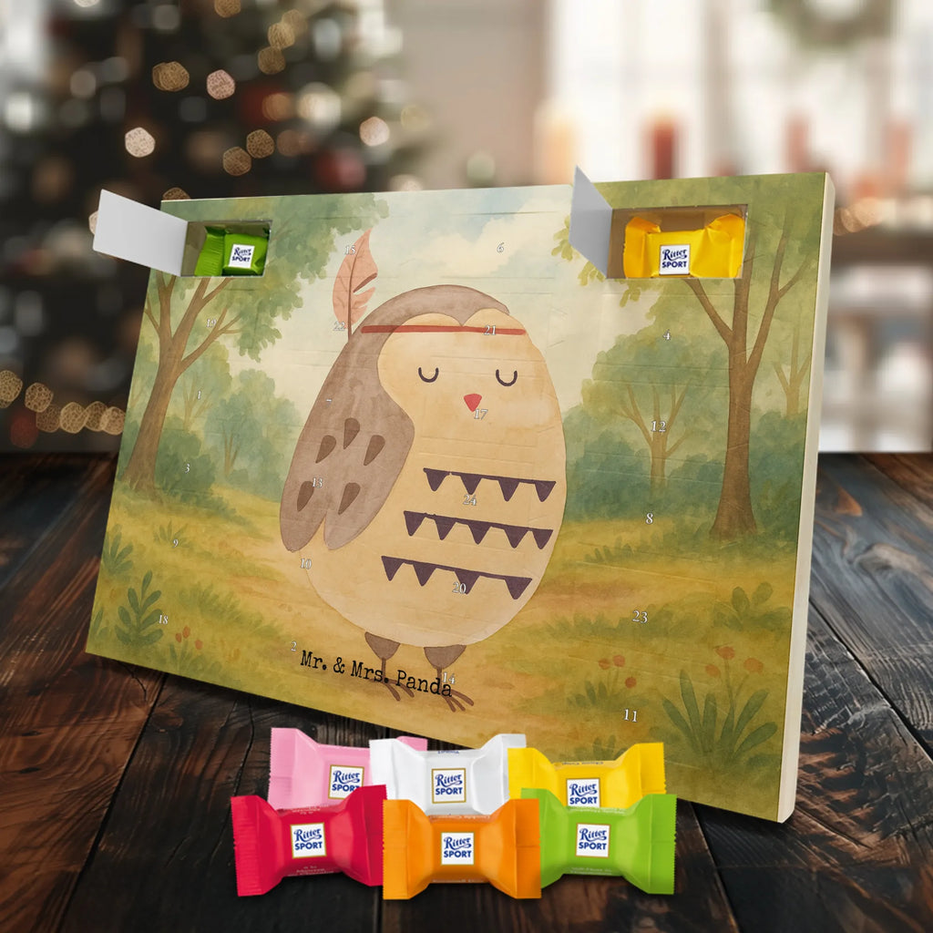 Chocolate advent calendar Owl feather headdress Design gift ideas, birthday present, forest animal, bird, nocturnal, illustrated, romantic gift, owl decor, Beautiful saying, Life is an adventure, Travel saying, Owl decoration, Indian saying, Feather decoration, Decoration