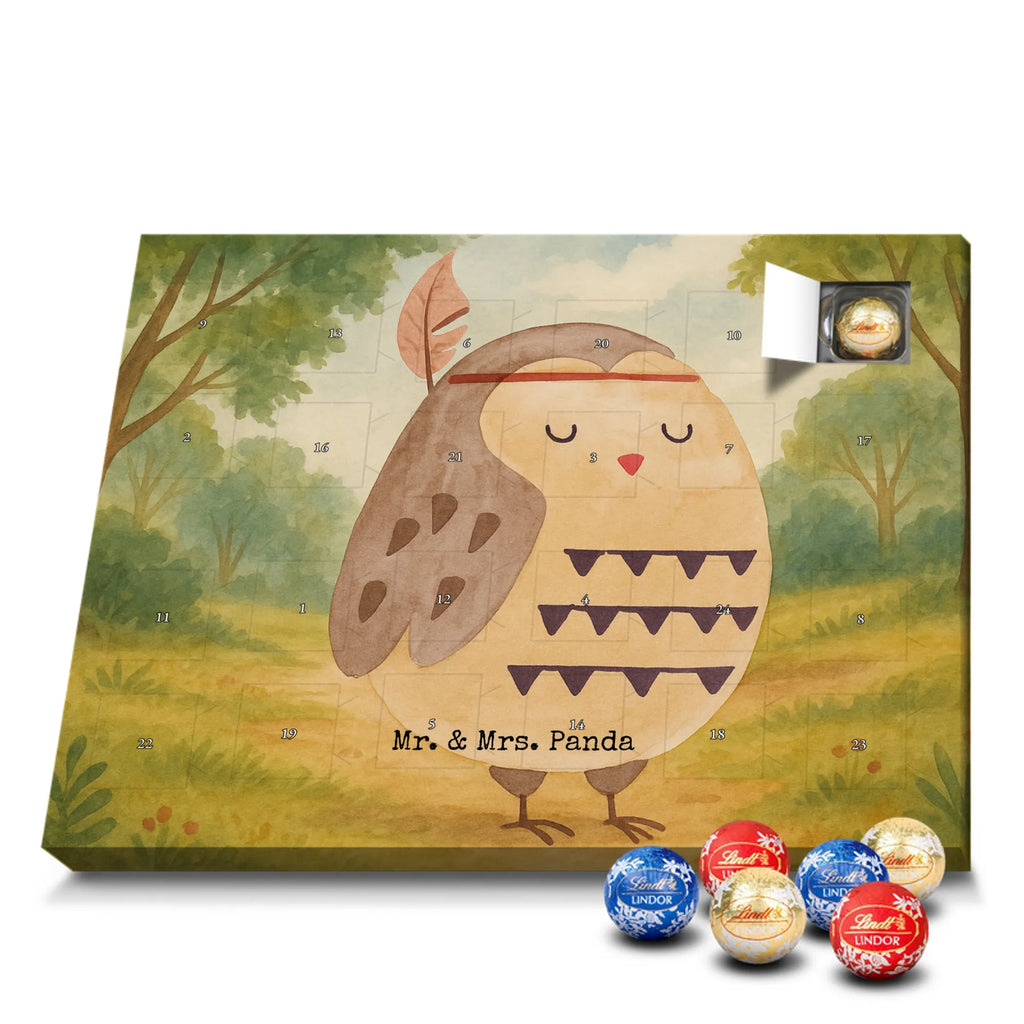 Chocolate advent calendar Owl feather headdress Design gift ideas, birthday present, forest animal, bird, nocturnal, illustrated, romantic gift, owl decor, Beautiful saying, Life is an adventure, Travel saying, Owl decoration, Indian saying, Feather decoration, Decoration