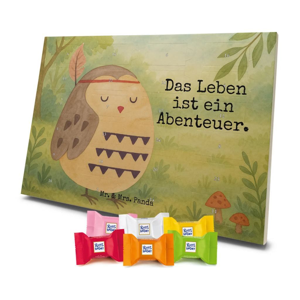 Chocolate advent calendar Owl feather headdress Design gift ideas, birthday present, forest animal, bird, nocturnal, illustrated, romantic gift, owl decor, Beautiful saying, Life is an adventure, Travel saying, Owl decoration, Indian saying, Feather decoration, Decoration