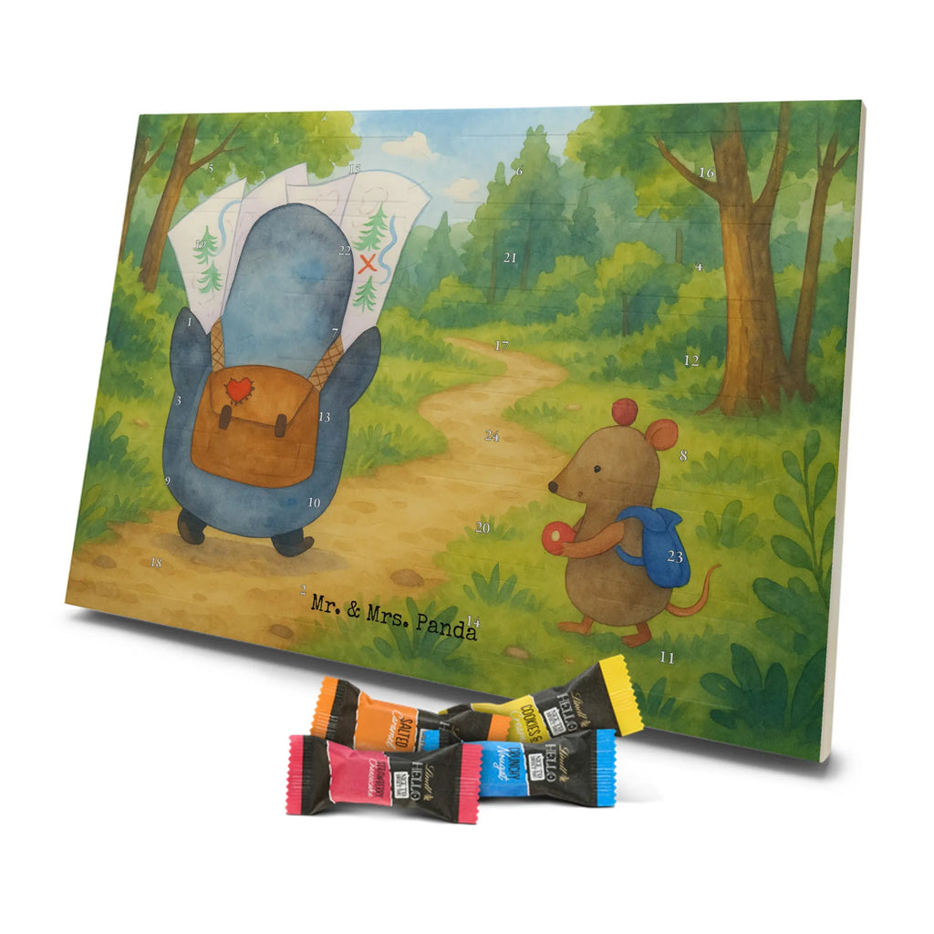 Chocolate advent calendar Penguin & Mouse Hiker Design North Pole, Penguins, adventurer, hiking, adventure, penguins, road trip, excursion