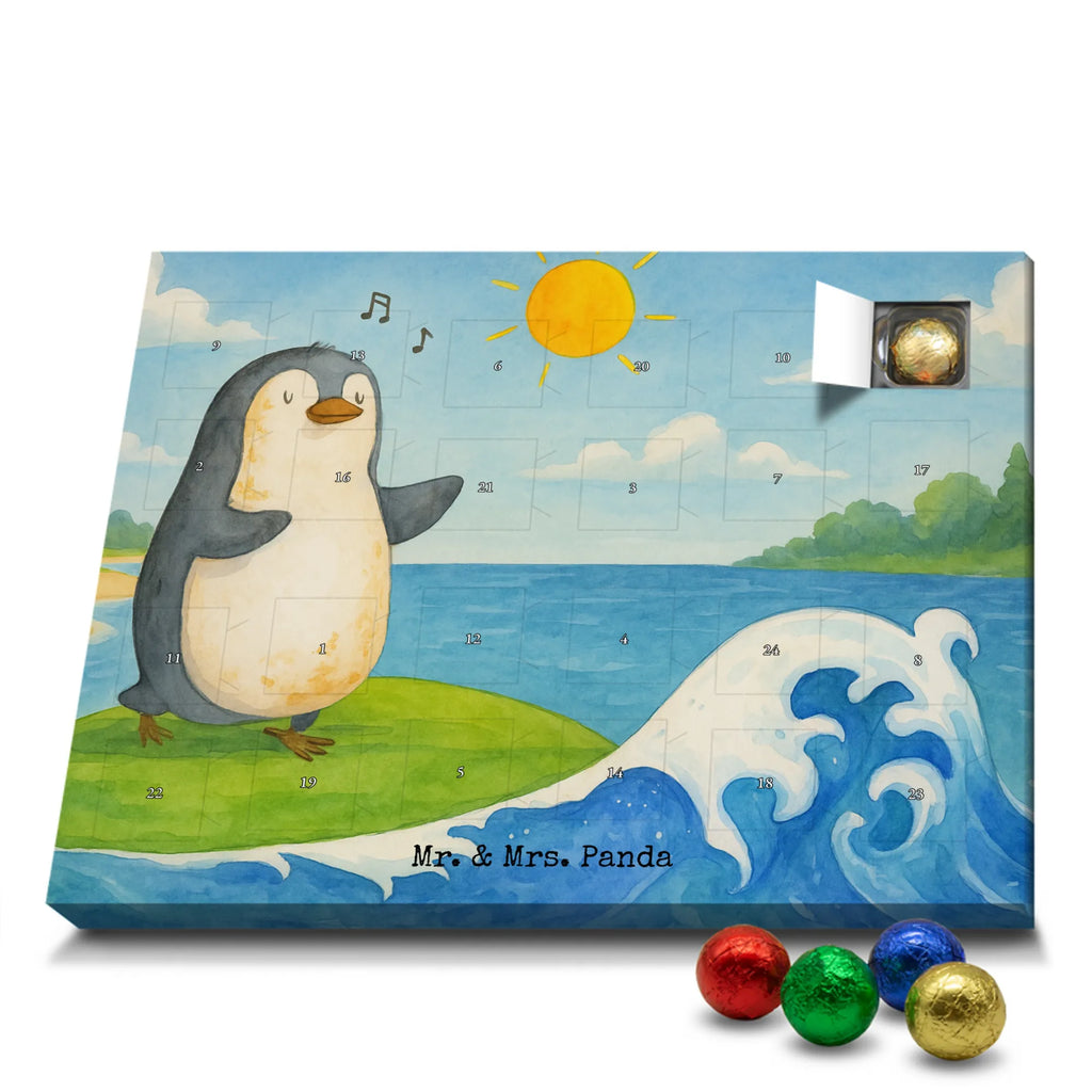 Chocolate advent calendar Penguin surfer Design North Pole, Penguins, surfers, surfing, waves, penguins, holidays, wave riding