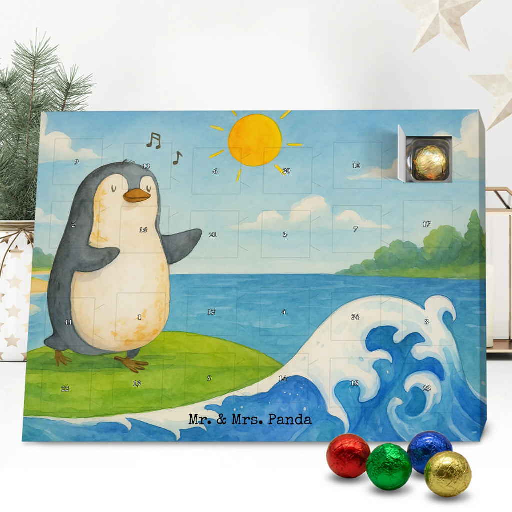 Chocolate advent calendar Penguin surfer Design North Pole, Penguins, surfers, surfing, waves, penguins, holidays, wave riding