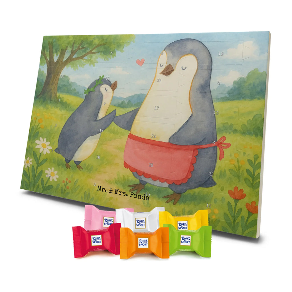 Chocolate advent calendar Penguin with child Design Father's Day, Mother's Day, Mother, Mummy, Gift, Birthday