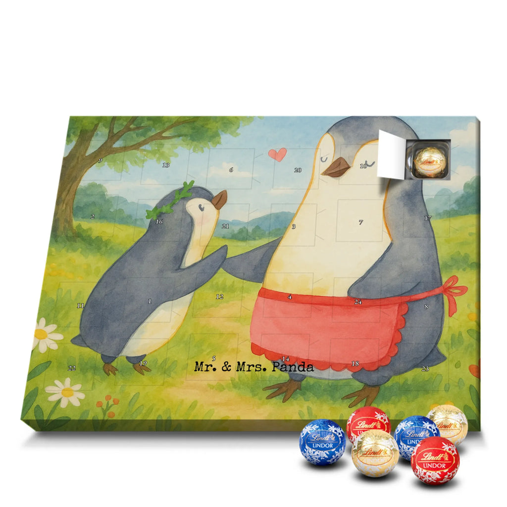 Chocolate advent calendar Penguin with child Design Father's Day, Mother's Day, Mother, Mummy, Gift, Birthday
