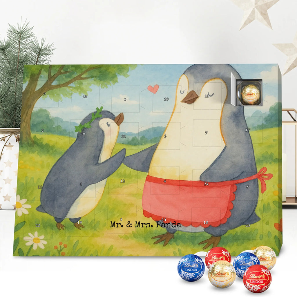 Chocolate advent calendar Penguin with child Design Father's Day, Mother's Day, Mother, Mummy, Gift, Birthday