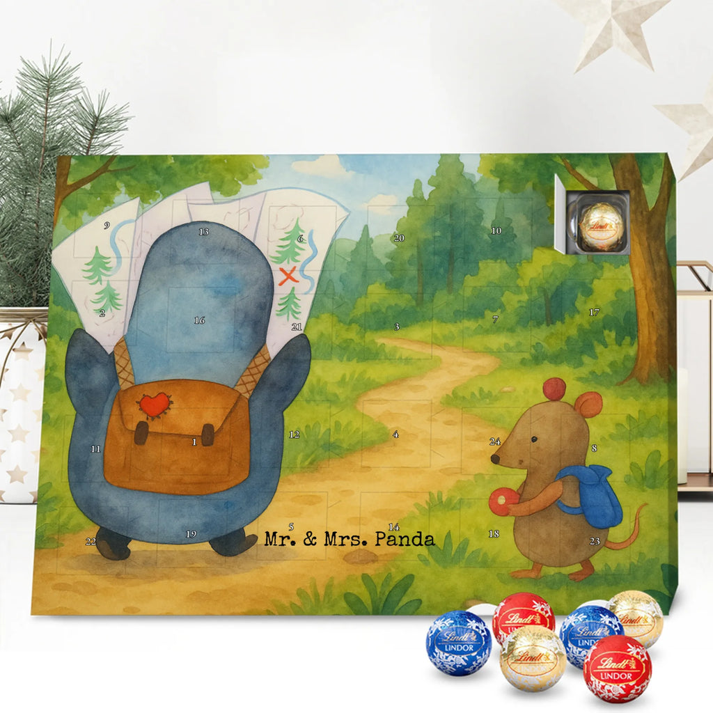 Chocolate advent calendar Penguin & Mouse Hiker Design North Pole, Penguins, adventurer, hiking, adventure, penguins, road trip, excursion