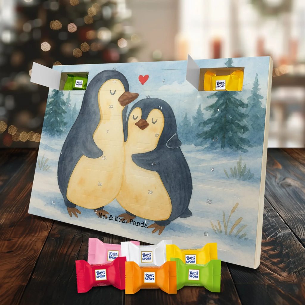 Chocolate advent calendar Penguin embrace Design North Pole, Penguins, wedding, wedding gift, love gift, lovers, anniversary, proof of love, wedding day
