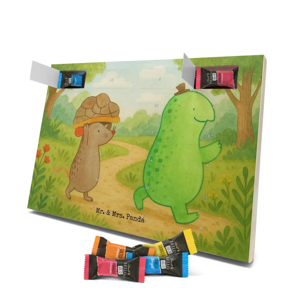 Chocolate advent calendar tortoise Mouse Design gift, gift ideas, cute, illustrated, tortoise, reptile, ancient creature, sweet, birthday gift, turtle gift items, funny turtle gifts, pet turtles, best friend, sister or daughter, turtle lover, friends, mouse, girlfriends