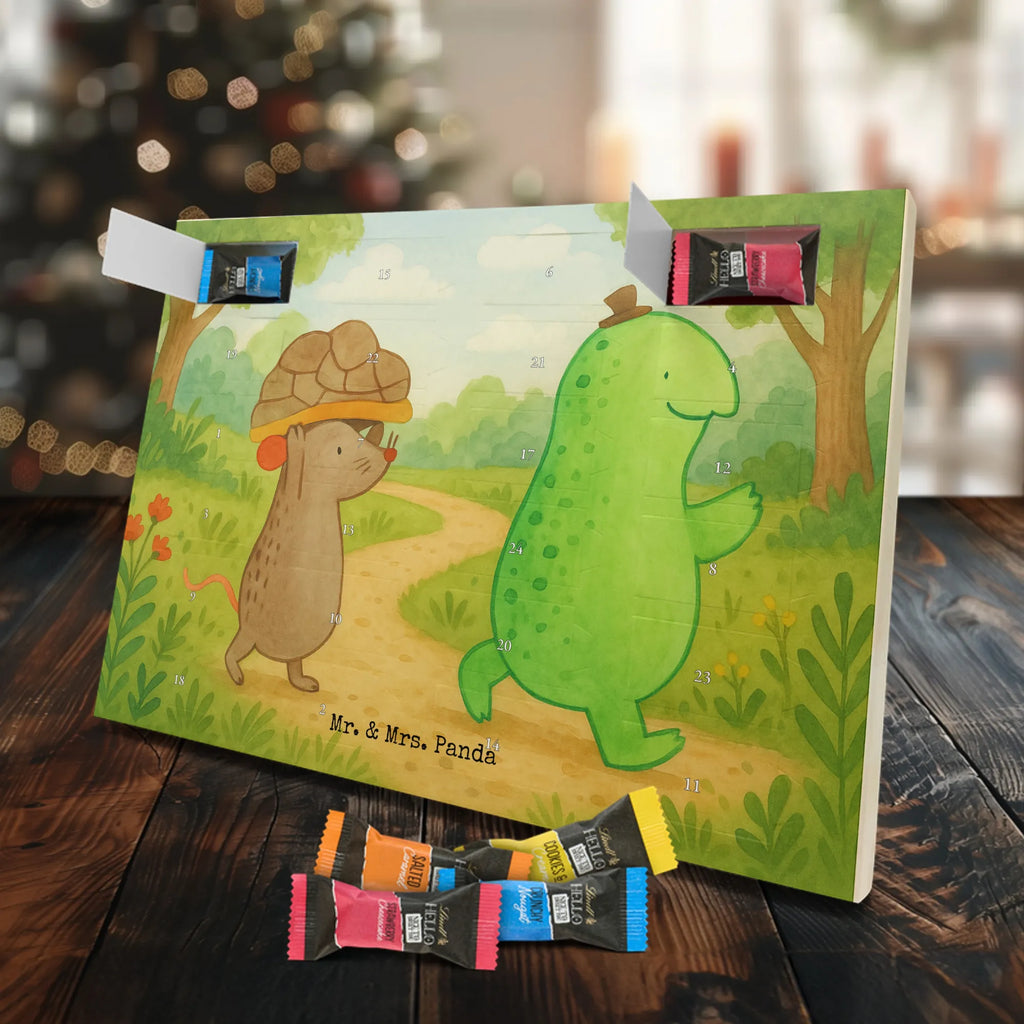Chocolate advent calendar tortoise Mouse Design gift, gift ideas, cute, illustrated, tortoise, reptile, ancient creature, sweet, birthday gift, turtle gift items, funny turtle gifts, pet turtles, best friend, sister or daughter, turtle lover, friends, mouse, girlfriends