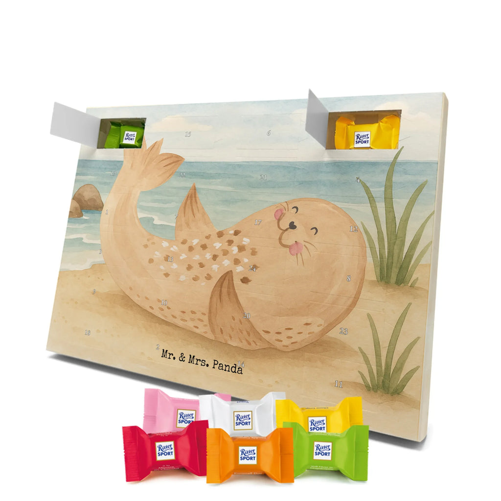 Chocolate advent calendar seal Lay Design card, gift ideas, gifts, small animals, cute, cute animal motives, hand drawn, funny sayings, good mood, special gifts, animal lover, Baltic Sea, seals, Seal, laughter, sea animal, North Sea, joy