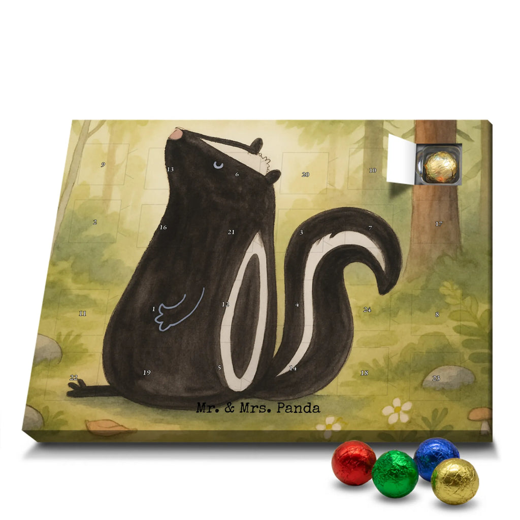 Chocolate advent calendar skunk Sit Design know-it-all, stinky, law, predator, wild animal