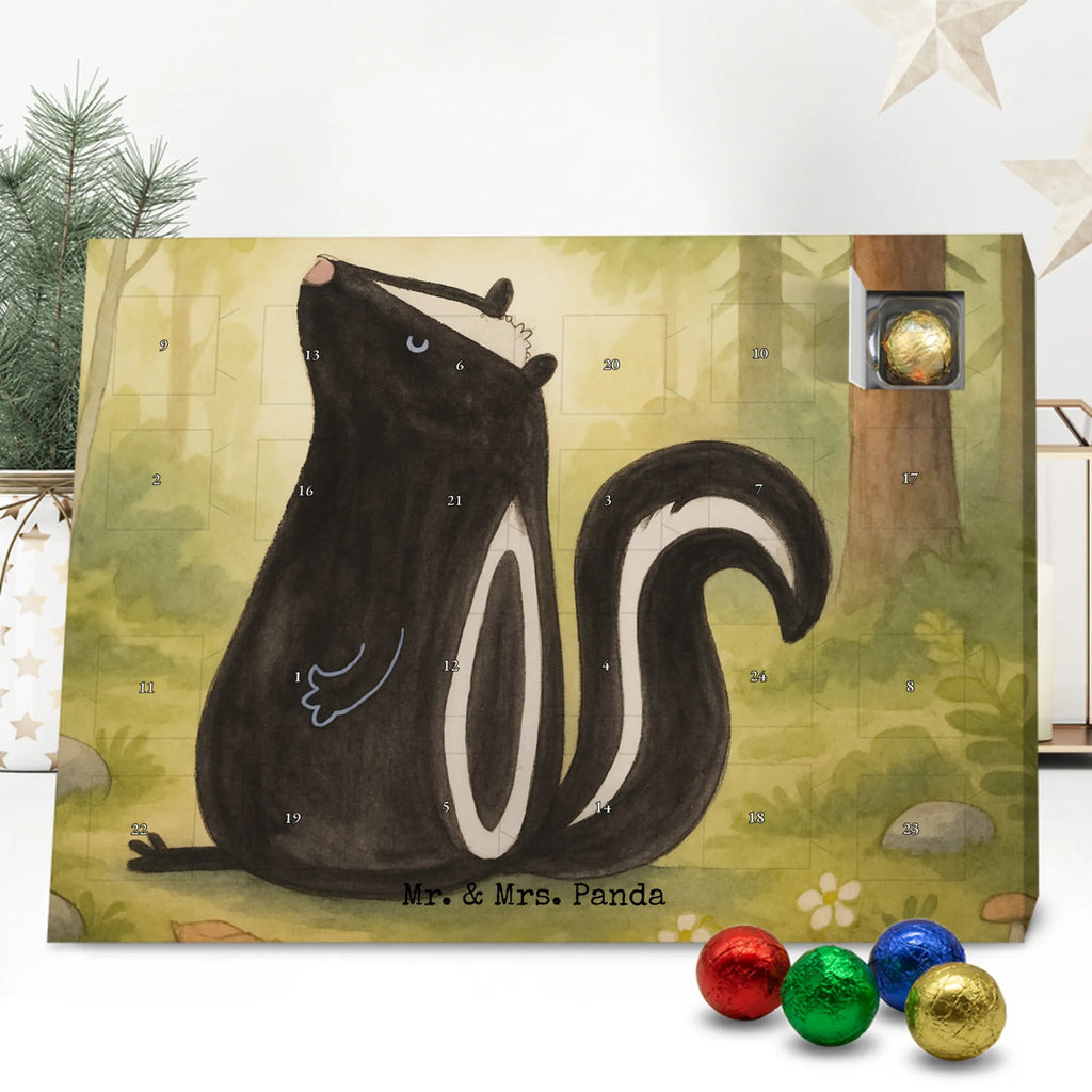 Chocolate advent calendar skunk Sit Design know-it-all, stinky, law, predator, wild animal
