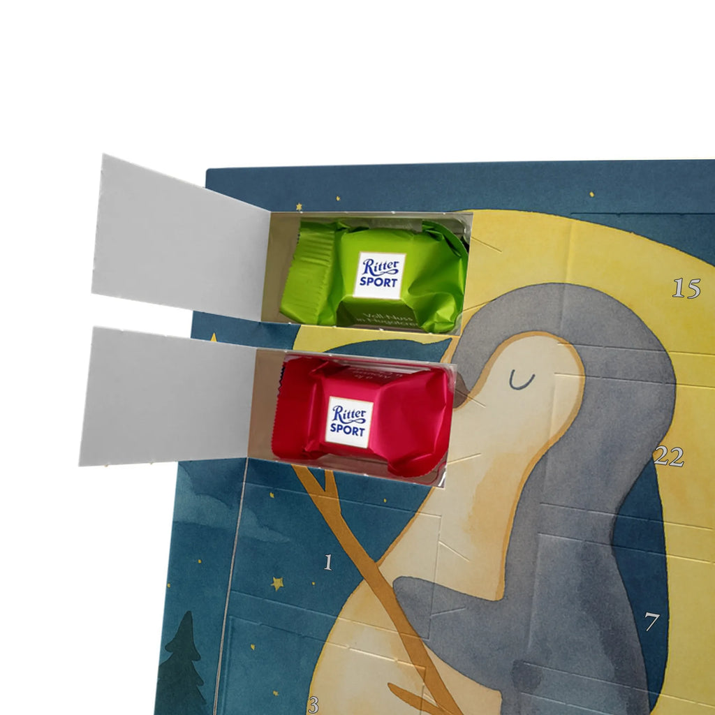 Chocolate advent calendar Penguin moon Design North Pole, Penguins, falling asleep, night's rest, penguins, guest room, bedroom, saying, insomnia, sleep