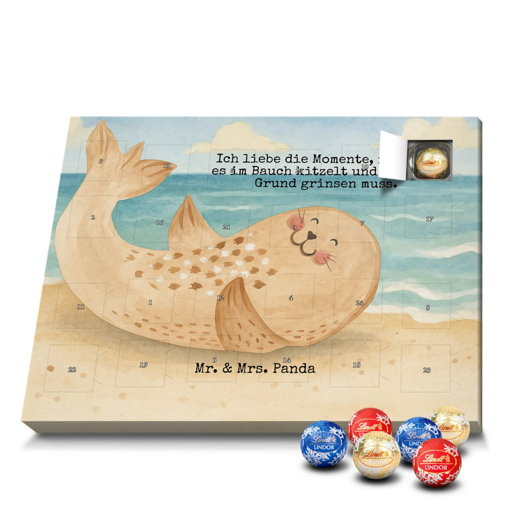 Chocolate advent calendar seal Lay Design card, gift ideas, gifts, small animals, cute, cute animal motives, hand drawn, funny sayings, good mood, special gifts, animal lover, Baltic Sea, seals, Seal, laughter, sea animal, North Sea, joy