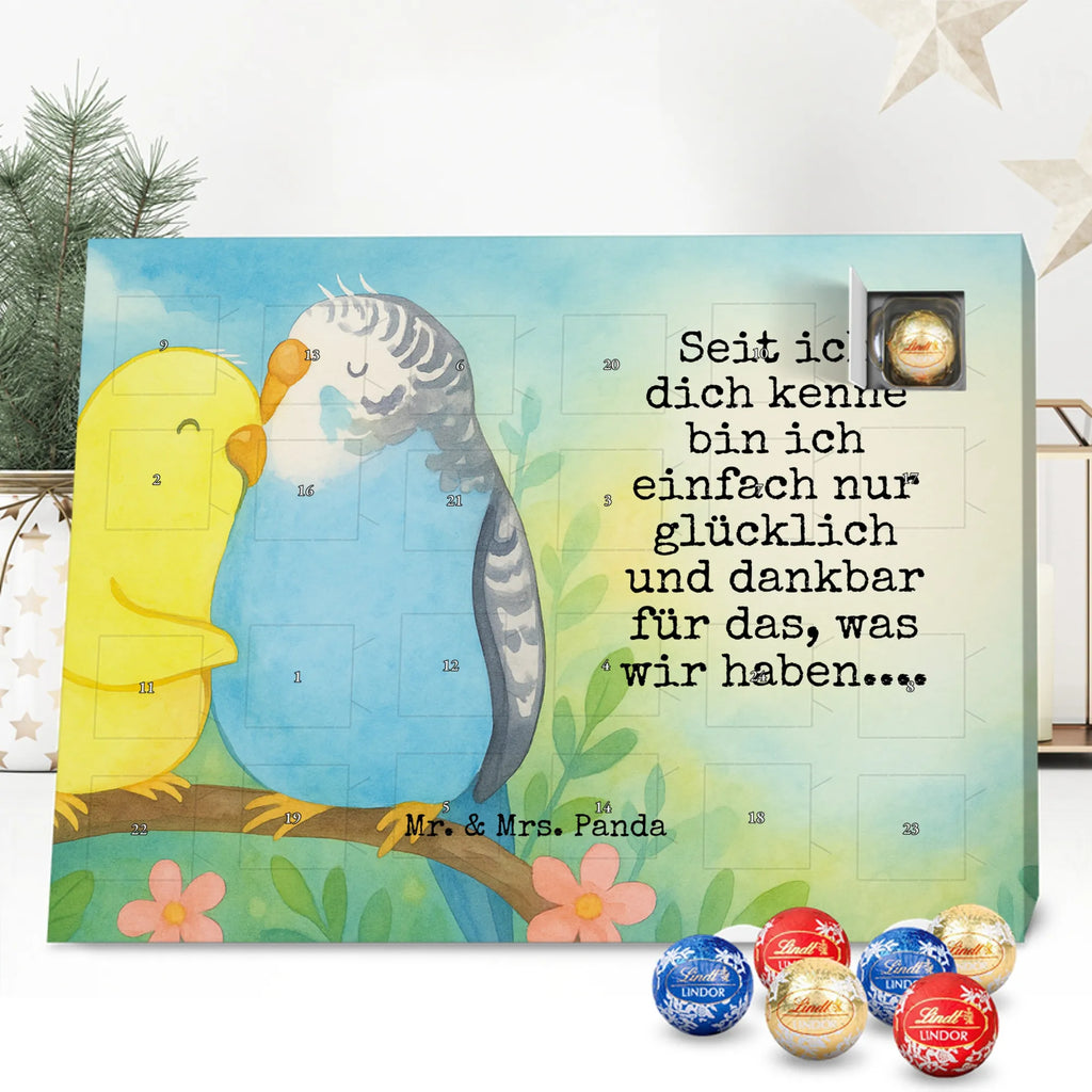 Chocolate advent calendar Parakeets in love Design Loving, Two, Together, Marriage, Proposal of marriage, Love gift, gift for her, gift for him, anniversary gift, trust, birds, closeness, budgie, cuddling