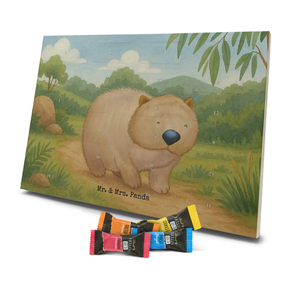 Chocolate advent calendar Wombat Design card, gift ideas, gifts, small animals, cute, cute animal motives, hand drawn, funny sayings, good mood, special gifts, animal lover, saying, life is beautiful, Australia